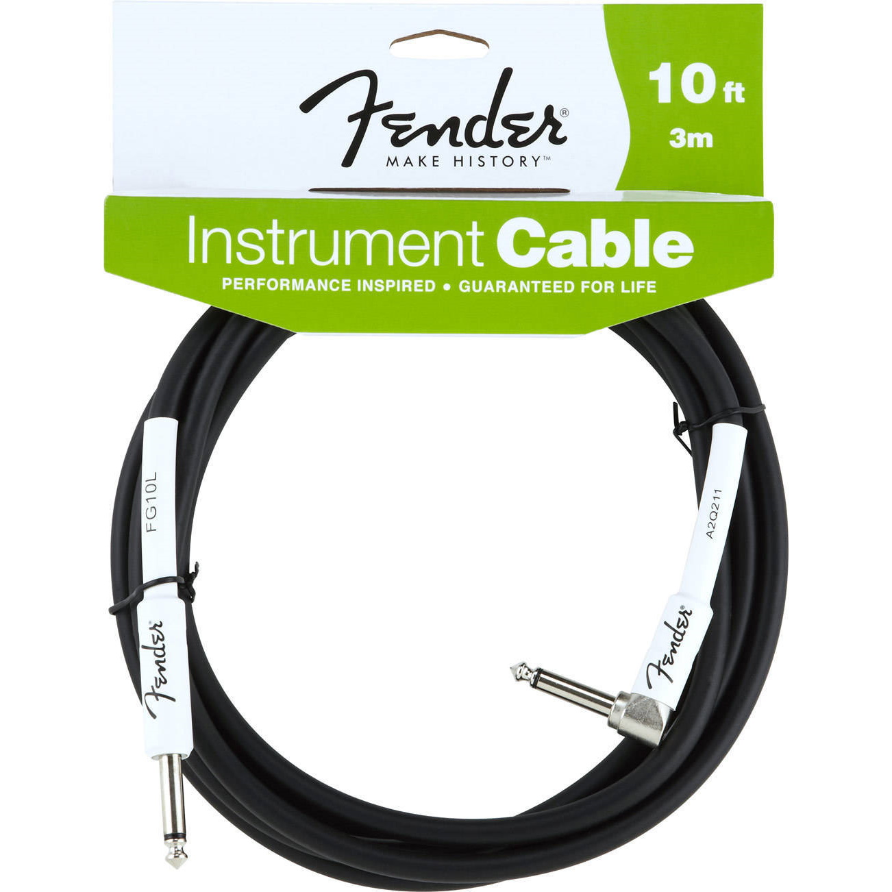 Гитарные кабели Fender FENDER 10 ANGLE INST CBL BLK 3341₽