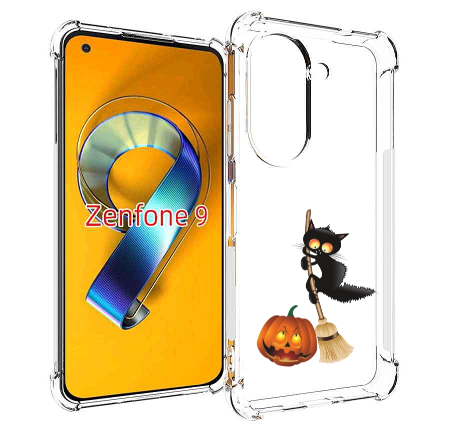 

Чехол MyPads хэлуинский котик для Asus Zenfone 9 (AI2202), Прозрачный, Tocco