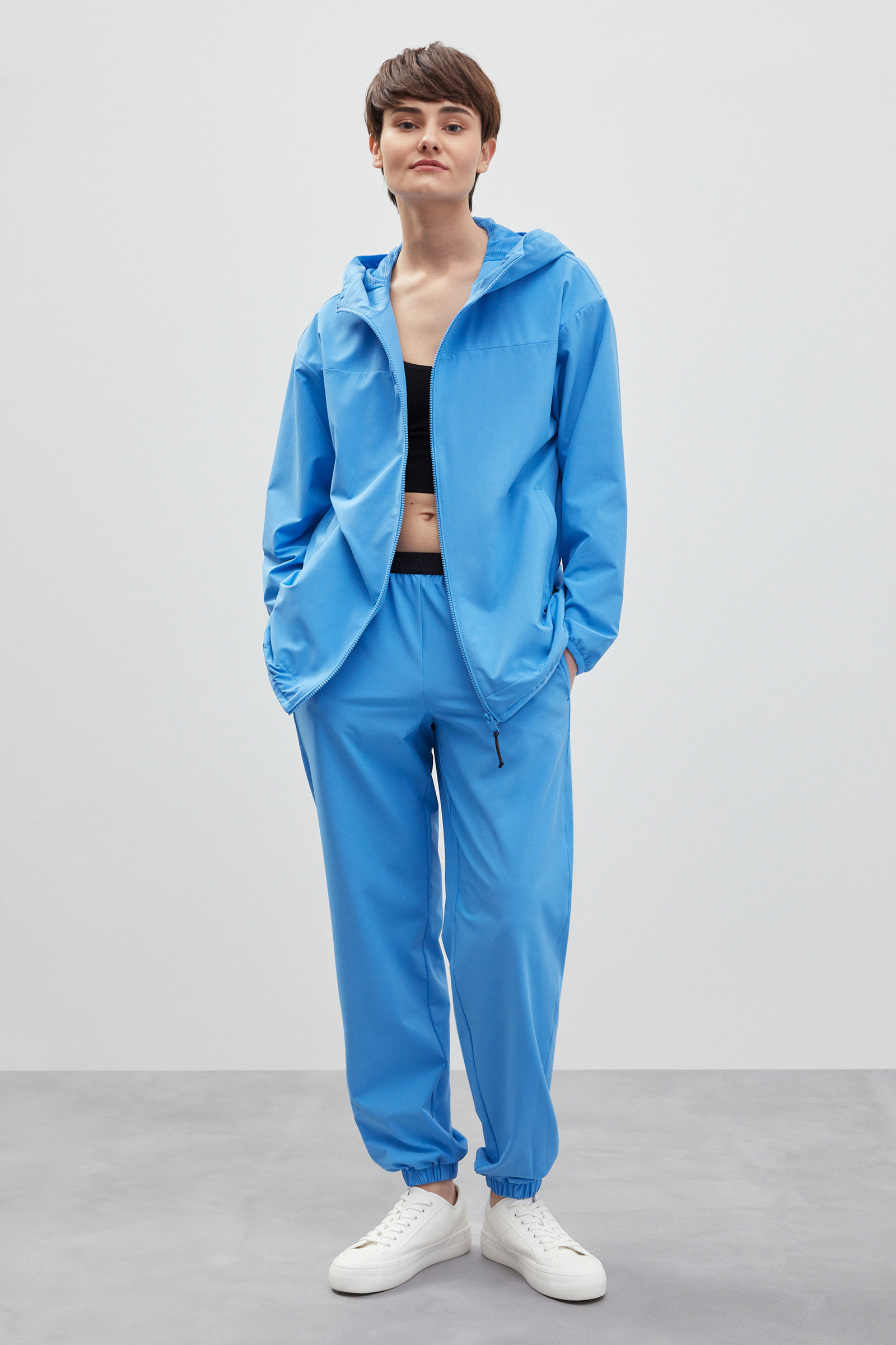 

Спортивные брюки женские Finn Flare FBD110214 голубые XL, FBD110214