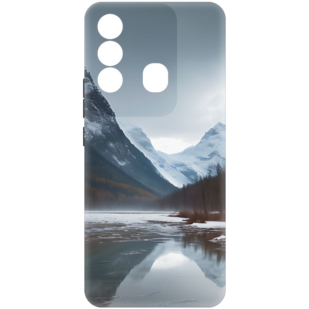 

Чехол-накладка Krutoff Soft Case Весенняя оттепель для Itel P38 Pro черный
