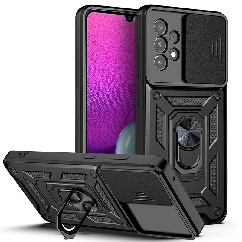 фото Чехол с кольцом bumper case для samsung galaxy a53 (черный) black panther