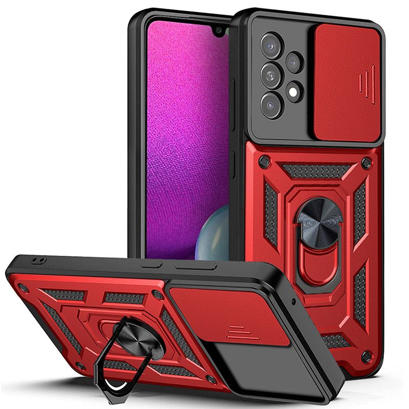

Чехол с кольцом Bumper Case для Samsung Galaxy A73 (красный)