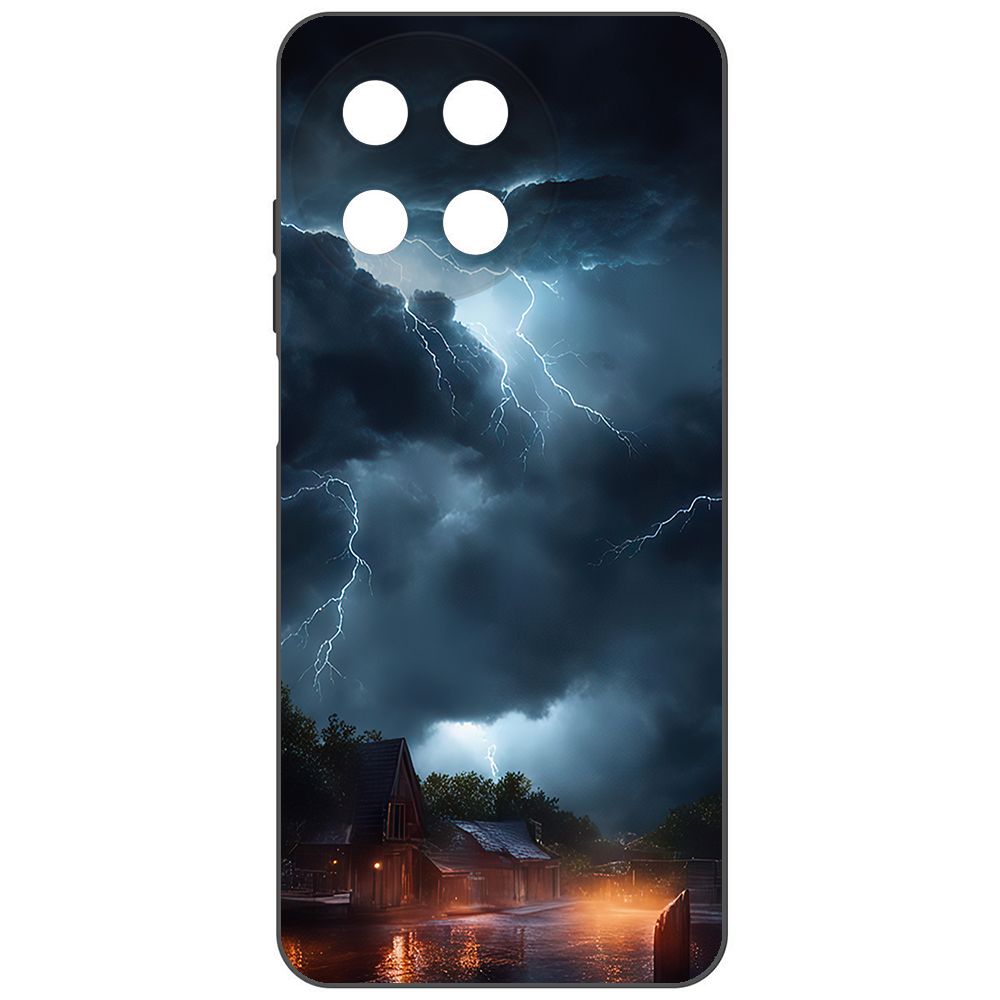 

Чехол-накладка Krutoff Soft Case Ночная гроза для Realme 11 4G черный