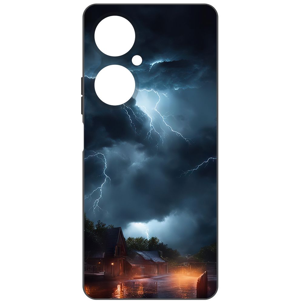 

Чехол-накладка Krutoff Soft Case Ночная гроза для Huawei Nova 11i черный