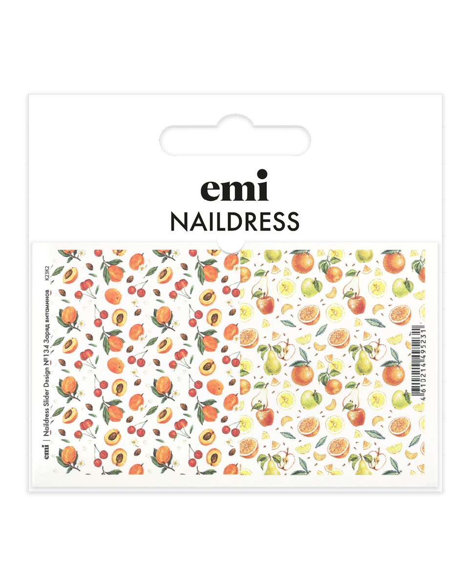 Слайдеры для дизайна ногтей EMI Naildress Slider Design 134 Заряд витаминов