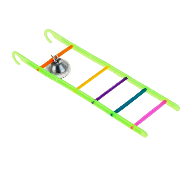 Игрушка для птиц Пижон лестница с колокольчиком микс цветов