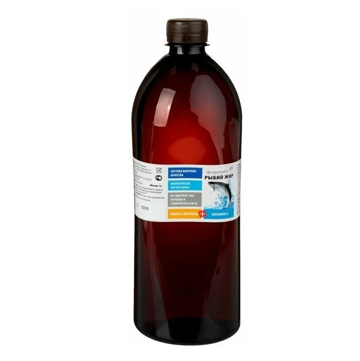 Кормовая добавка для животных Фармакс жир из рыбы и морских млекопитающих 1 л