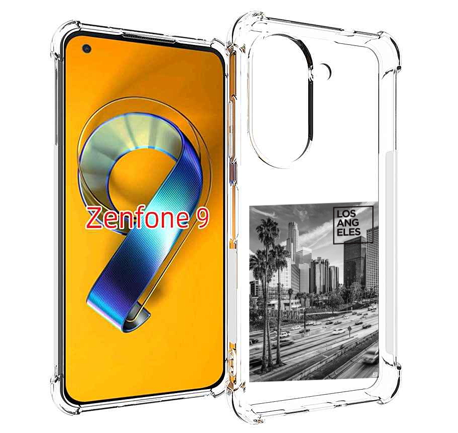 

Чехол MyPads черно белый лос анджелес для Asus Zenfone 9 (AI2202), Прозрачный, Tocco
