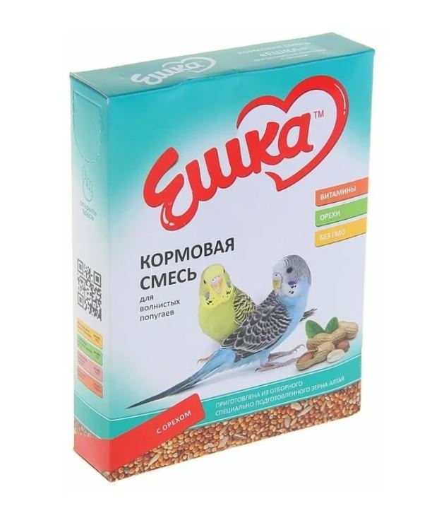 

Сухой корм для волнистых попугаев Ешка с орехами, 500 г