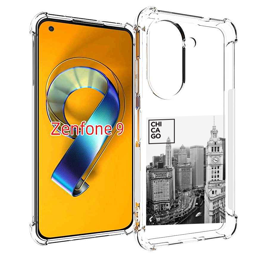 

Чехол MyPads черно белый чикаго для Asus Zenfone 9 (AI2202), Прозрачный, Tocco