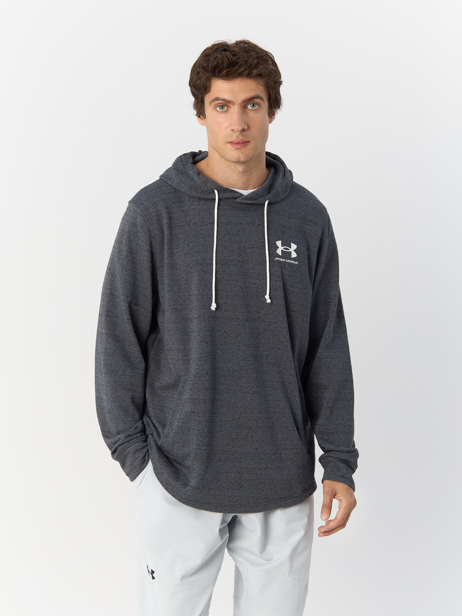 Худи Under Armour UA Rival Terry LC HD мужское, серое, размер XL, 1370401