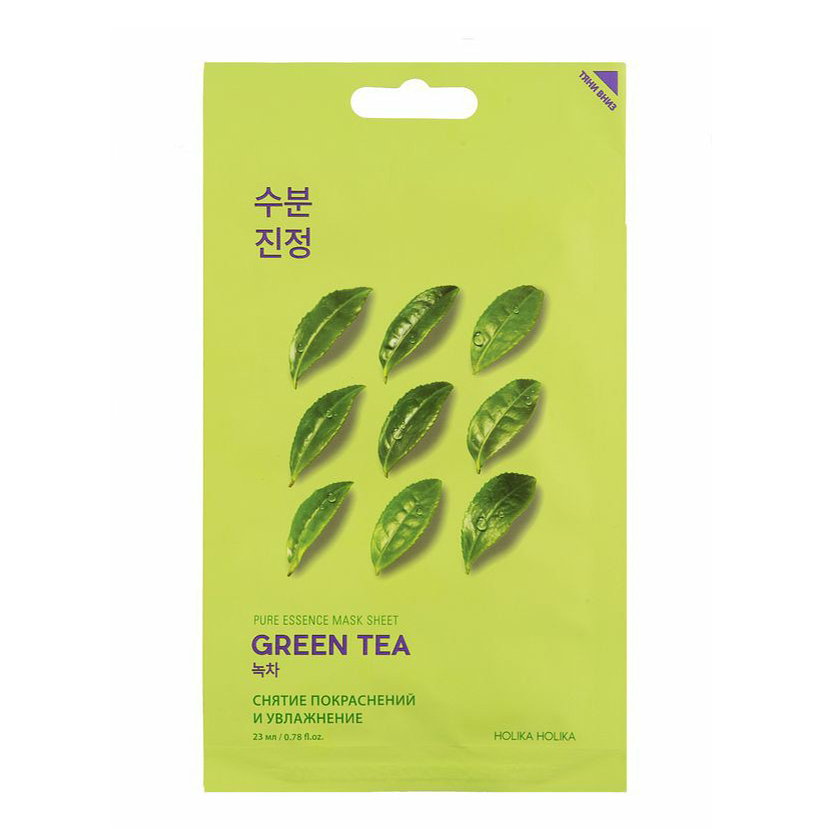 Маска для лица Holika Holika Pure Essence Mask Sheet Green Tea противовоспалительная 23 мл 149₽