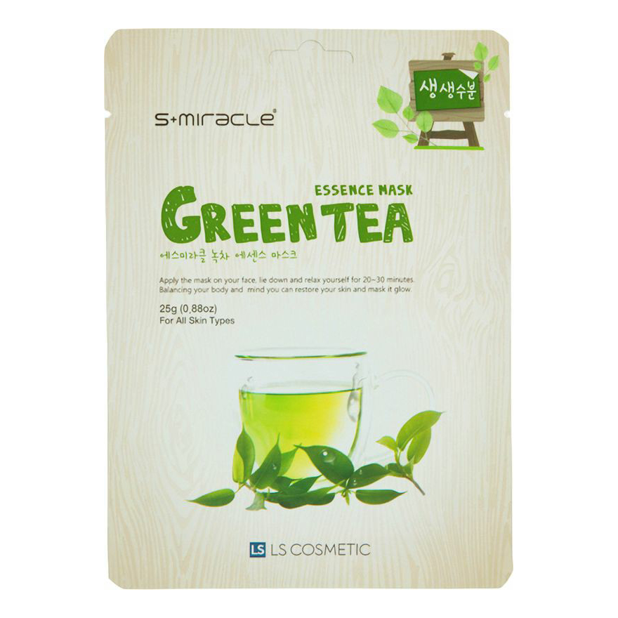 

Маска тканевая для лица S+miracle Green Tea с экстрактом зеленого чая 25 г