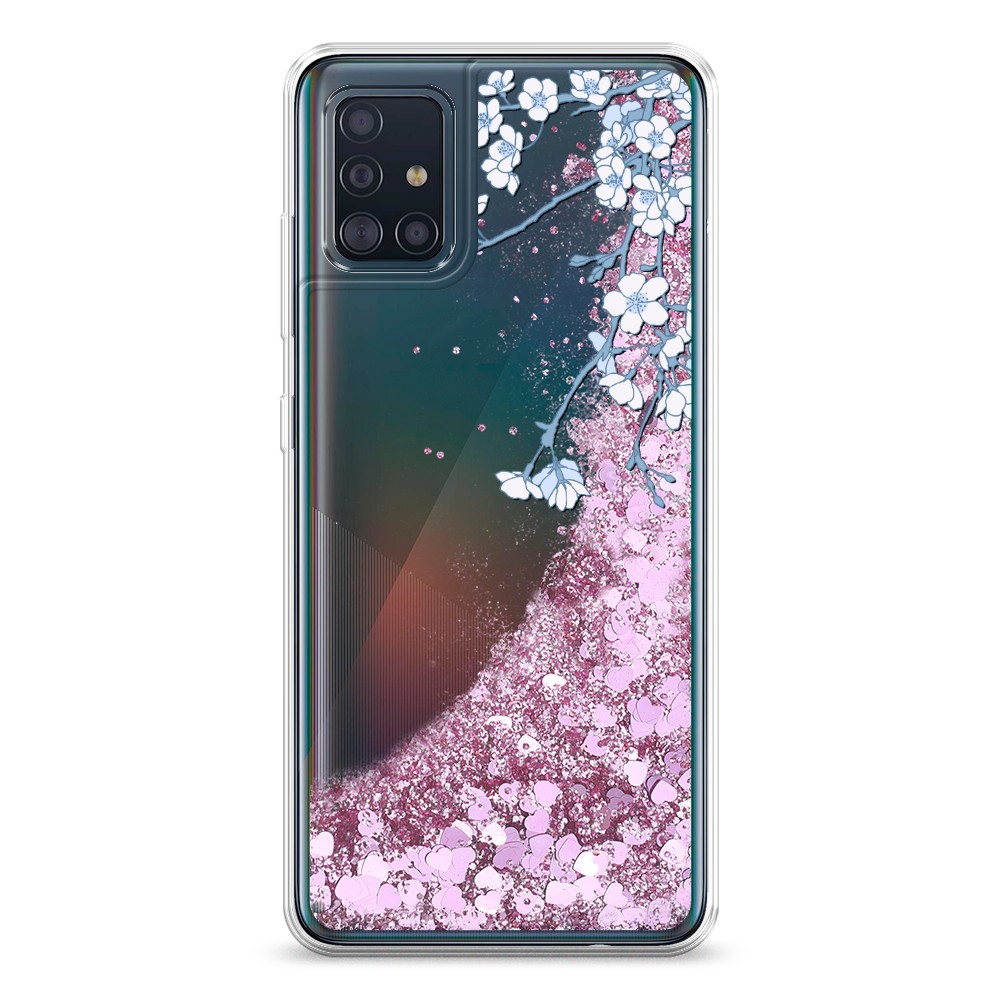 

Жидкий чехол с блестками "Цветочная фантазия 3" на Samsung Galaxy A51, 28994-1
