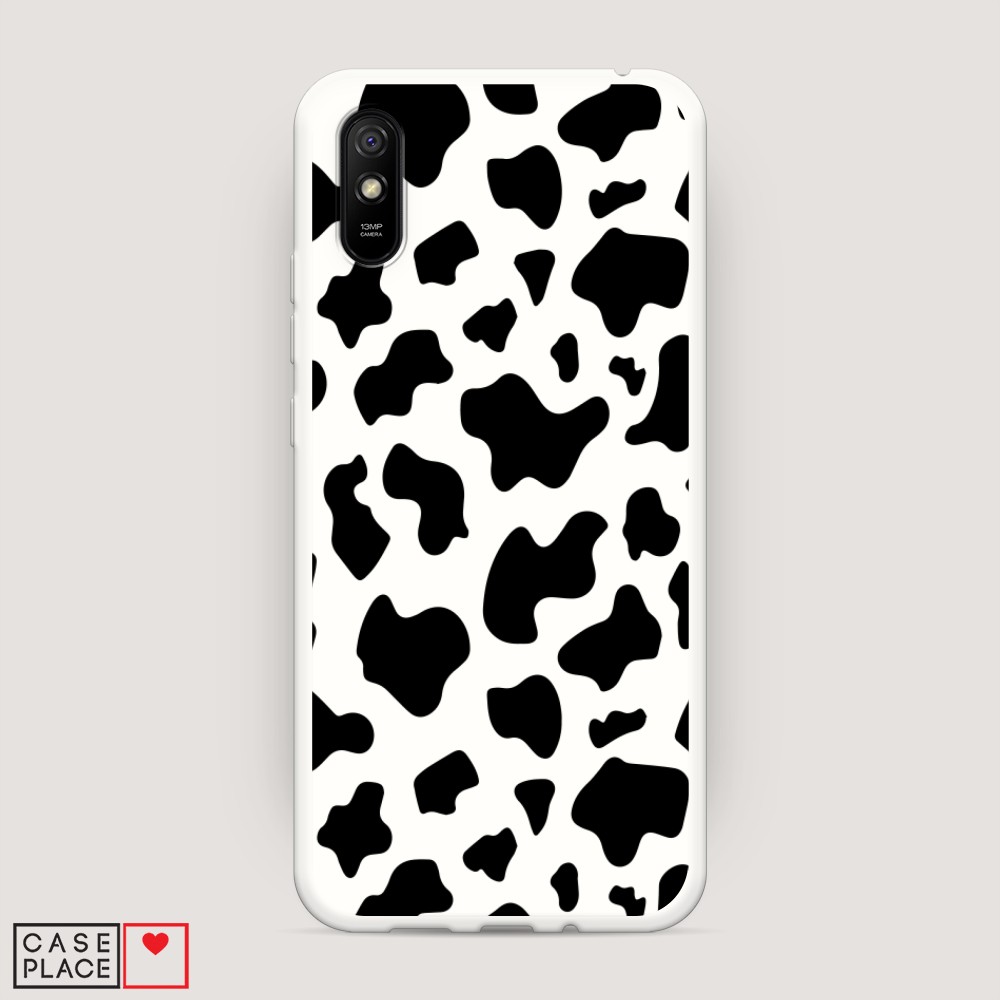 

Матовый силиконовый чехол "Пятна коровы черные" на Xiaomi Redmi 9A, 38957-1