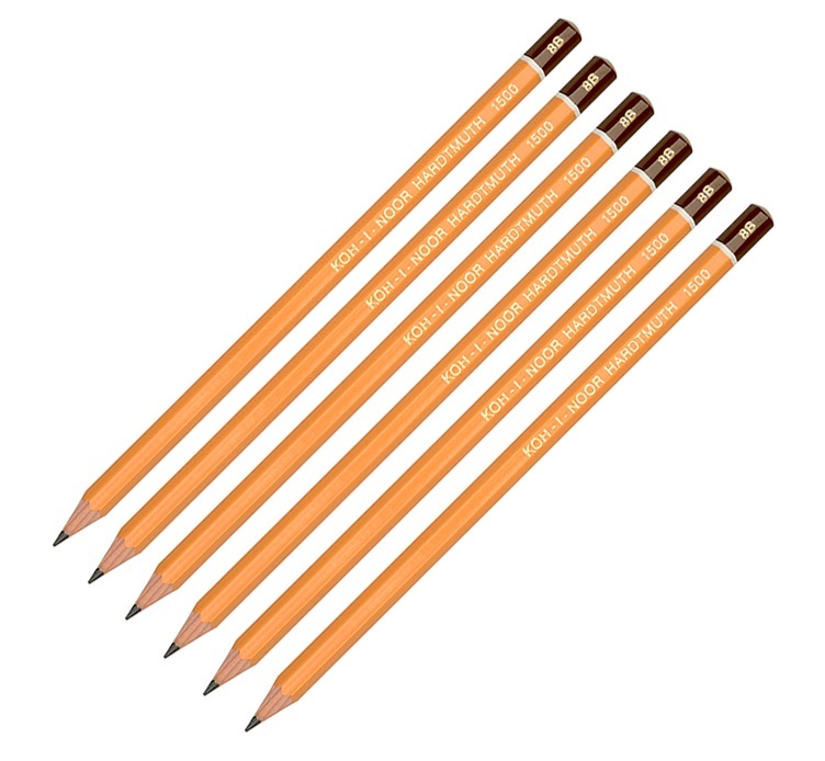

Карандаш чернографитный Koh-I-Noor 1500 8B, заточенный 150008B01170RU 6 штук