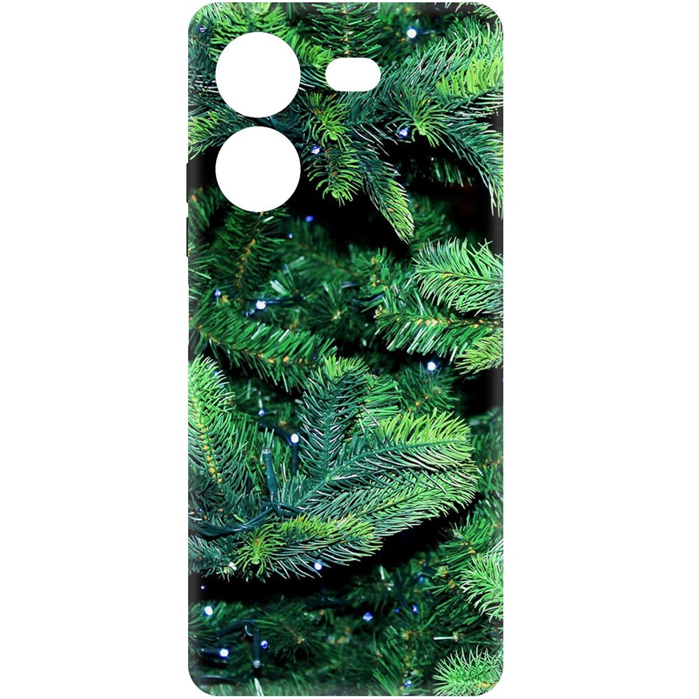 

Чехол-накладка Krutoff Soft Case Еловые лапки для Tecno Pova 5 черный