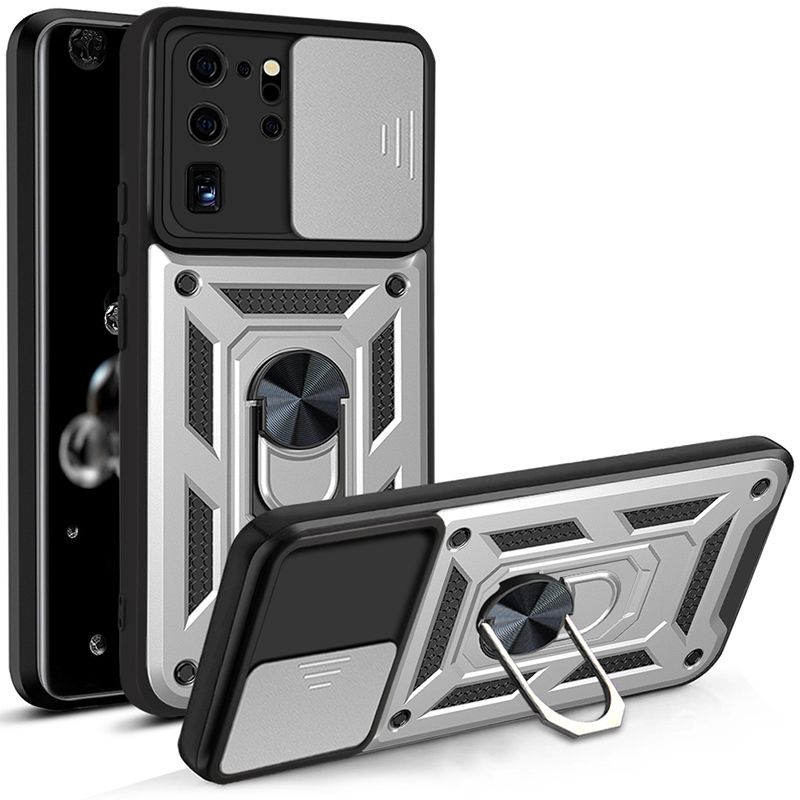 

Чехол с кольцом Bumper Case для Samsung Galaxy S20 Ultra (серебряный), Серебристый