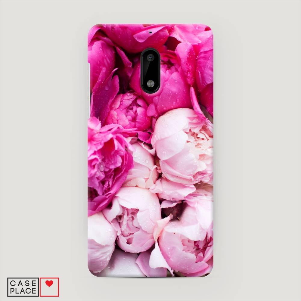 фото Чехол awog "пионы розово-белые" для nokia 6