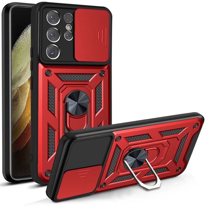 

Чехол с кольцом Bumper Case для Samsung Galaxy S21 Ultra (красный)