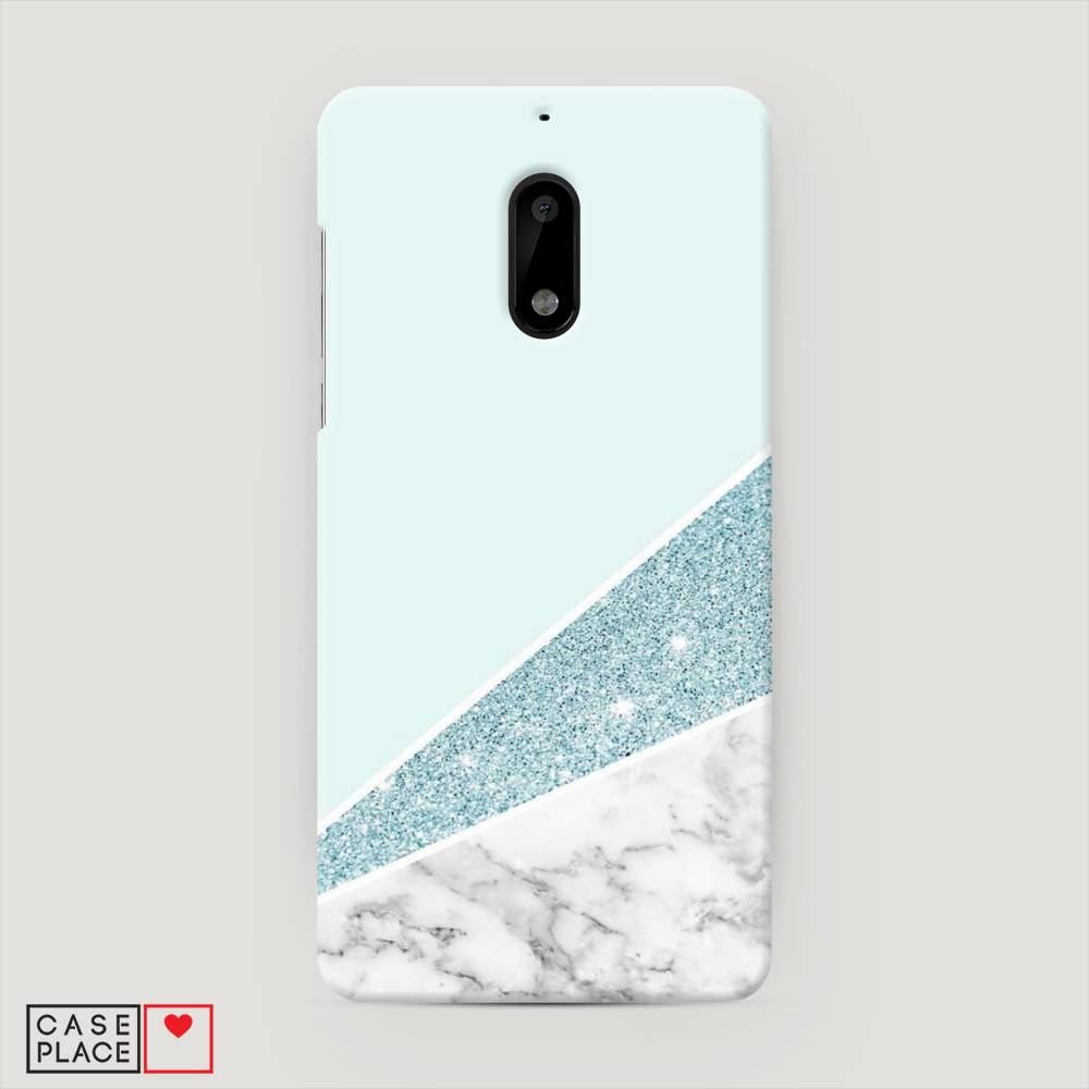 

Чехол Awog "Мрамор с голубыми блестками" для Nokia 6, 120320-2