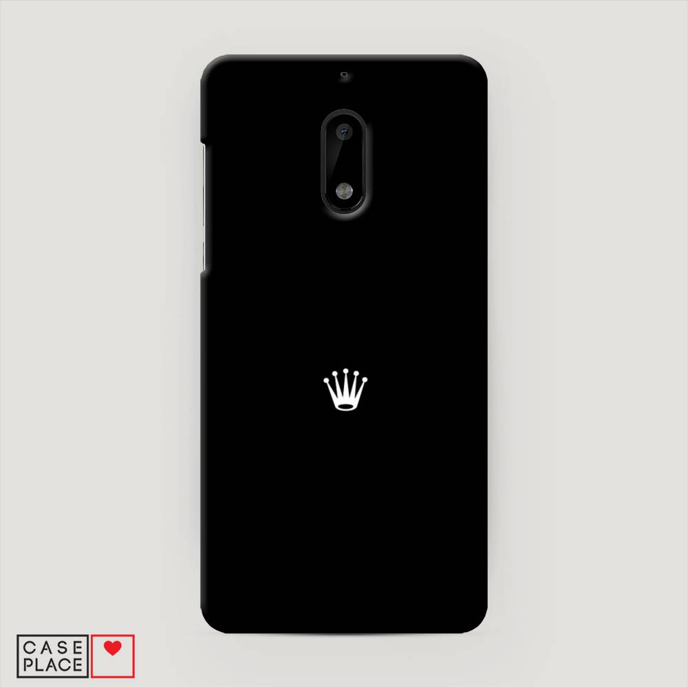 фото Чехол awog "белая корона на черном фоне" для nokia 6