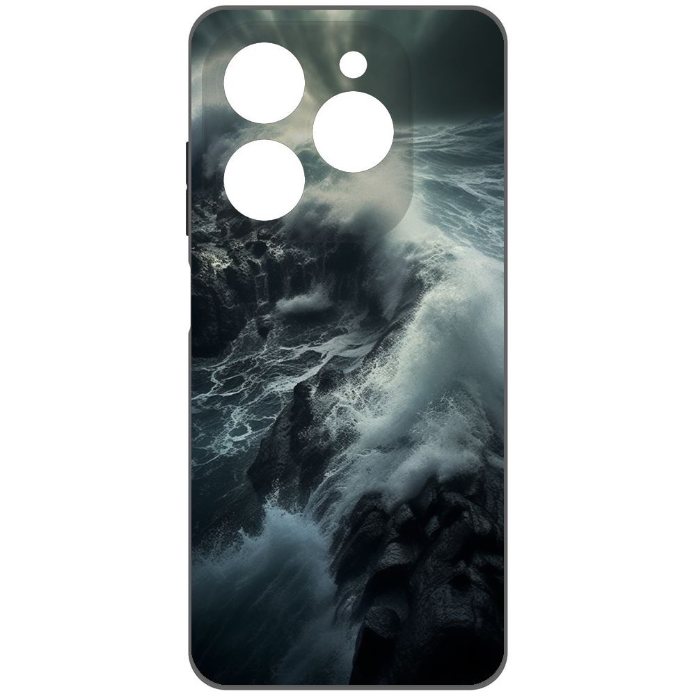 

Чехол-накладка Krutoff Soft Case Шторм для Tecno Spark 20 Pro черный