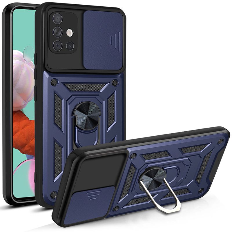 

Чехол с кольцом Bumper Case для Samsung Galaxy A51 (синий)