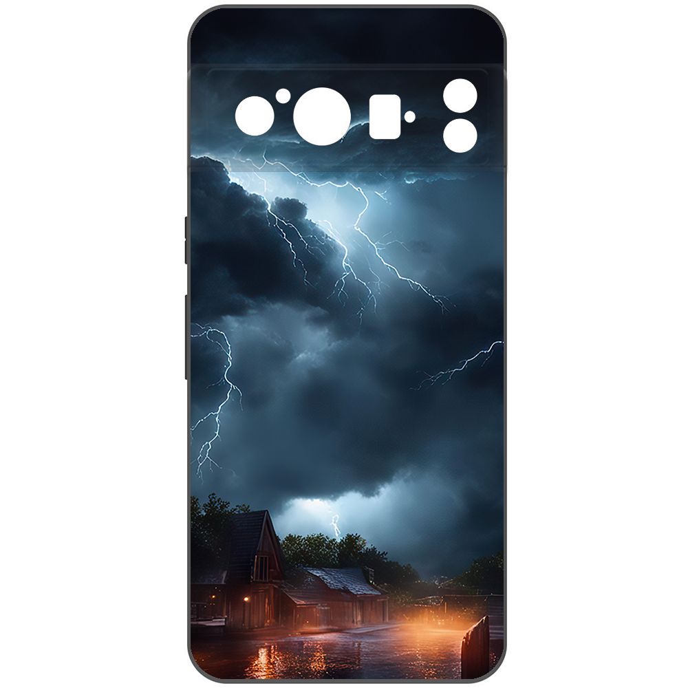

Чехол-накладка Krutoff Soft Case Ночная гроза для Google Pixel 8 Pro черный
