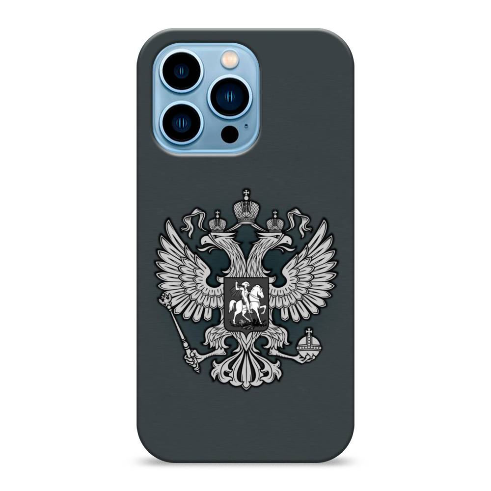 

Пластиковый чехол "Герб России серый" на Apple iPhone 13 Pro, 14320-4