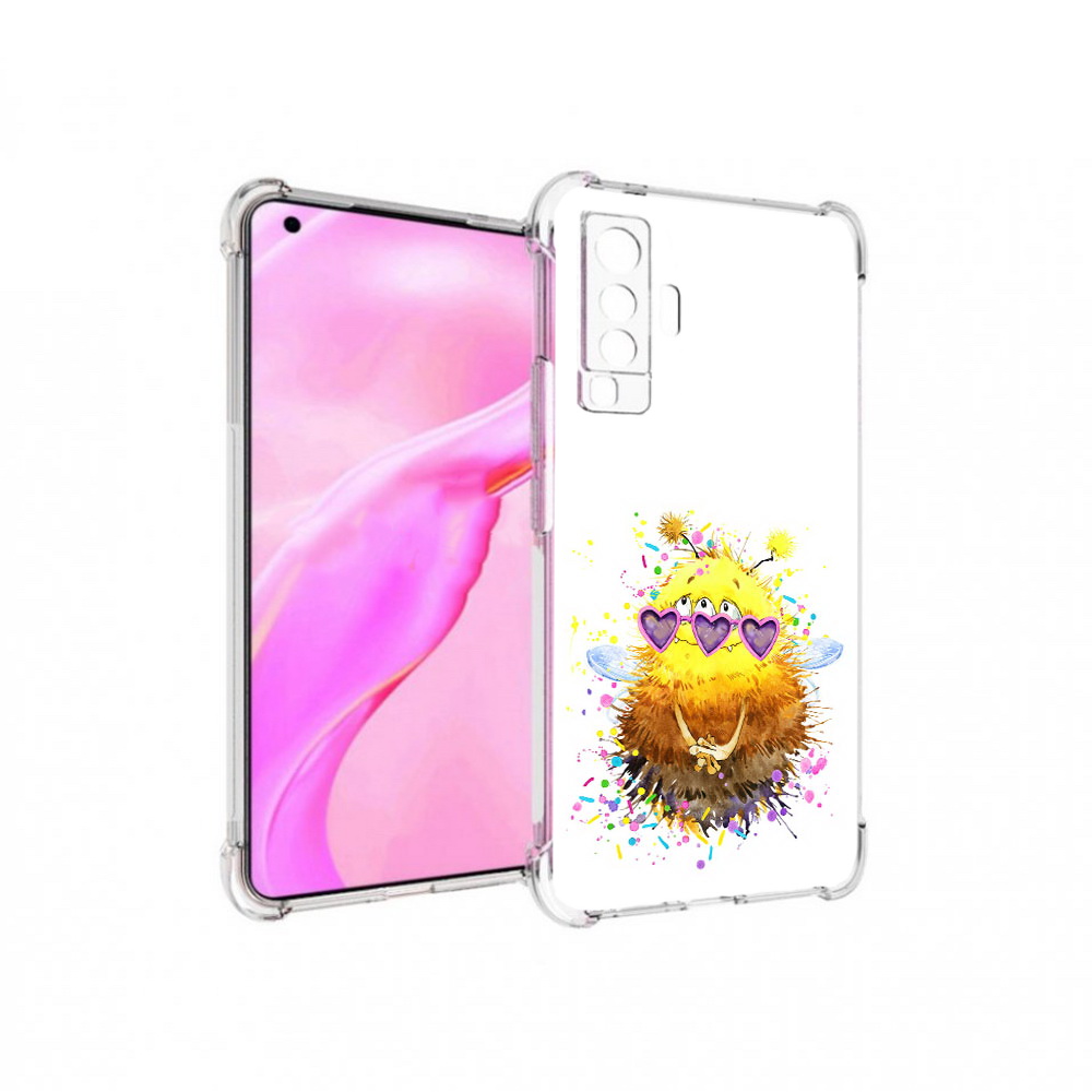 

Чехол MyPads Tocco для Vivo X50 Пушитый шмель (PT226969.391.143), Прозрачный, Tocco