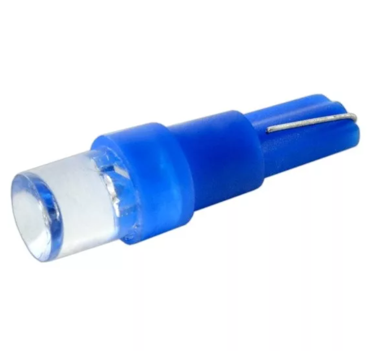 Лампа светодиодная 12 V 1,2 W синяя индикаторная б/цок подсв прибор (Т5 12 V W 2.0x4.6d)