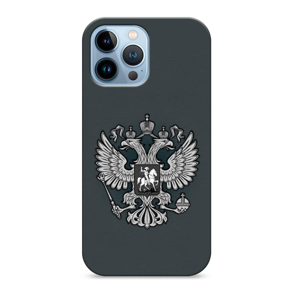 

Пластиковый чехол "Герб России серый" на Apple iPhone 13 Pro Max, 14420-4