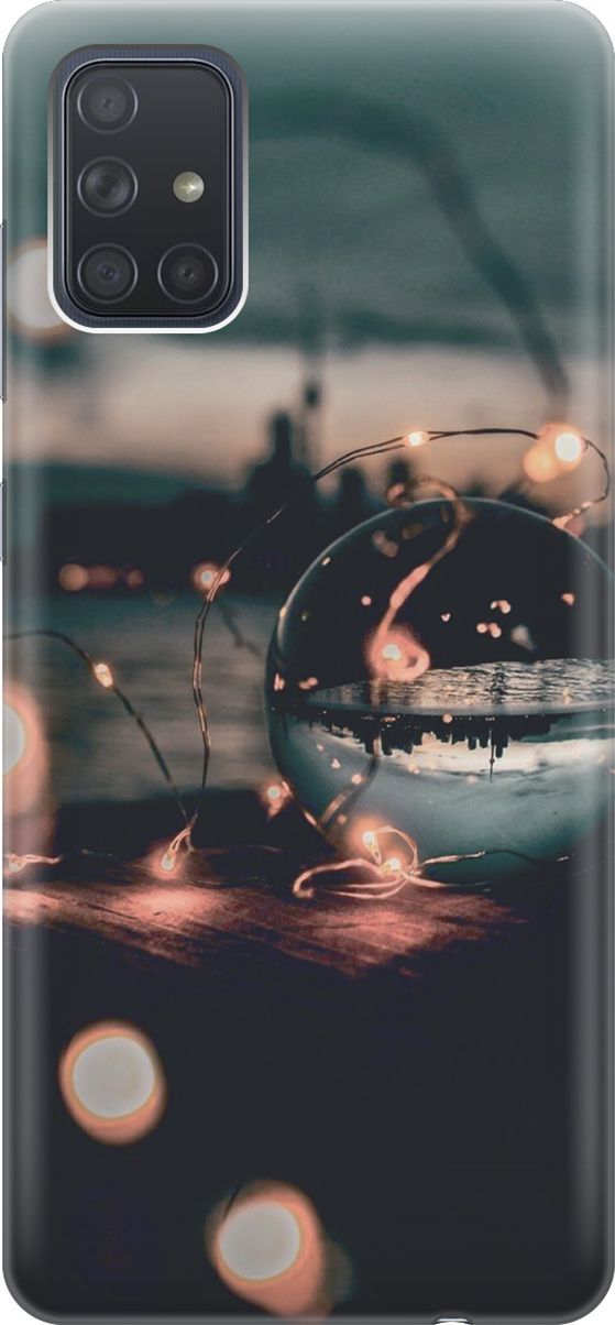 

Силиконовый чехол на Samsung Galaxy A71 с принтом "Вечер, отдых", Бежевый;черный, 4646