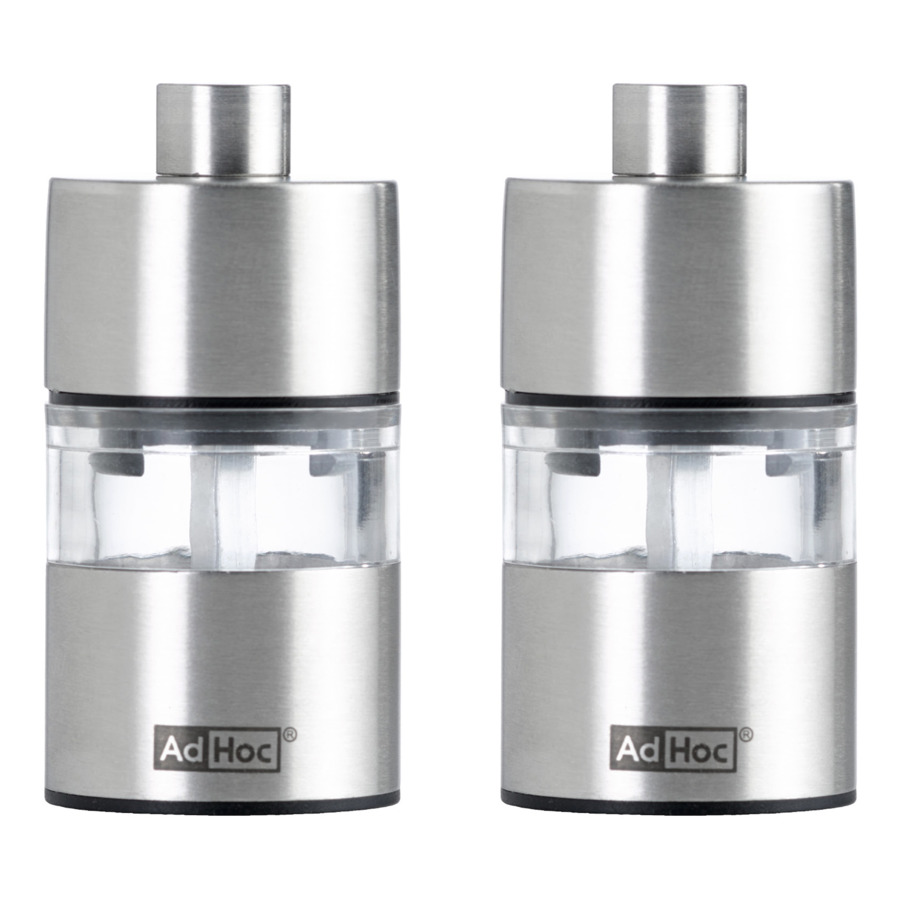 

Набор для соли и перца Adhoc Minimill 3,2x6,2 см, сталь нержавеющая, п/к
