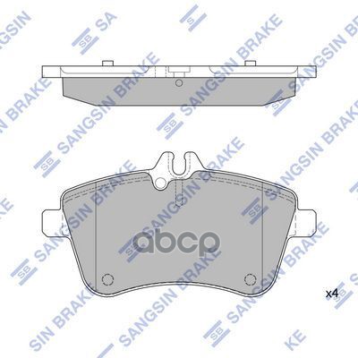 

Колодки Передние Mercedes A W169, B W245 Sp1989 Sangsin brake арт. SP1989