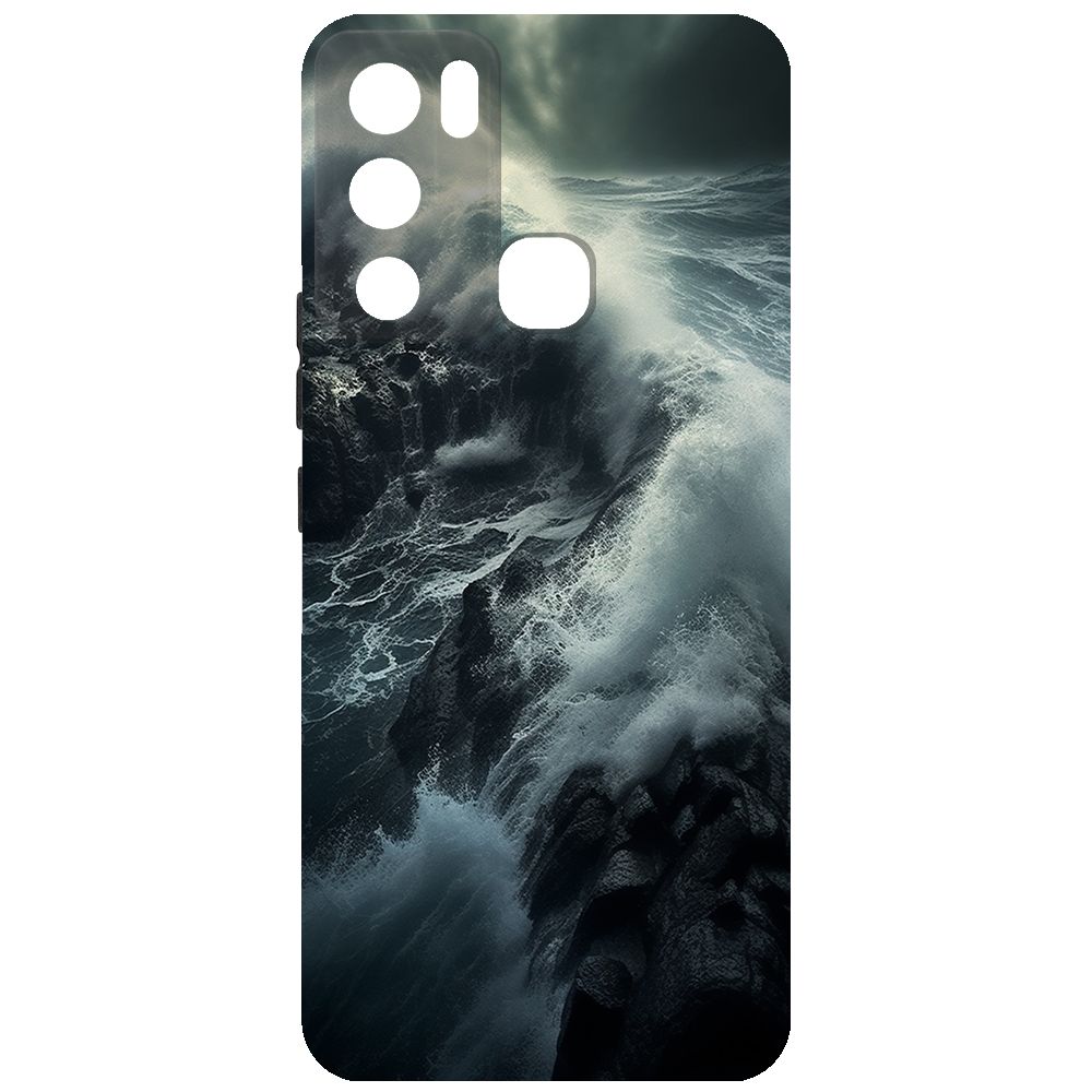 

Чехол-накладка Krutoff Soft Case Шторм для Infinix Hot 12i черный