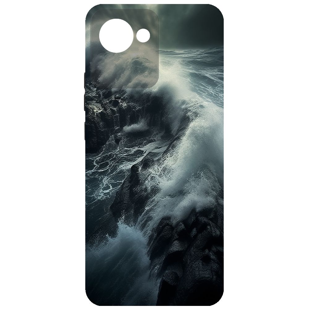 

Чехол-накладка Krutoff Soft Case Шторм для Realme C30 черный