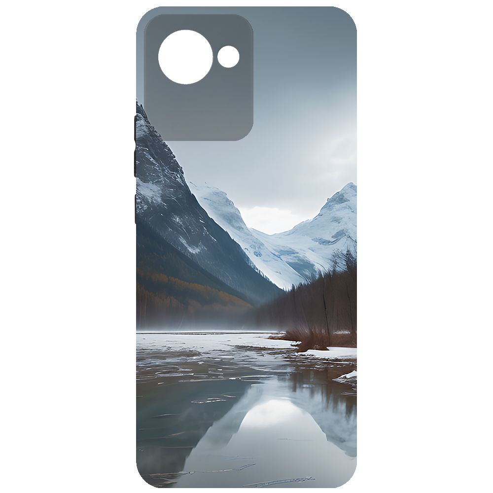 

Чехол-накладка Krutoff Soft Case Весенняя оттепель для Realme C30 черный