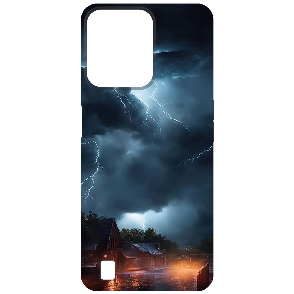 

Чехол-накладка Krutoff Soft Case Ночная гроза для Realme C31 черный
