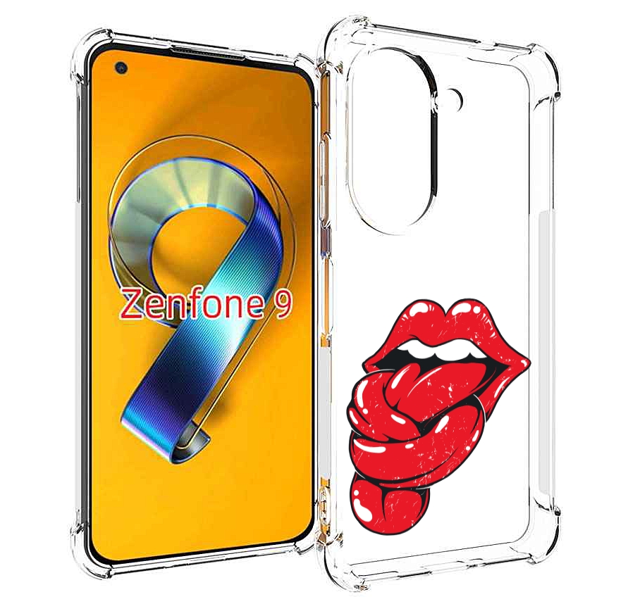

Чехол MyPads яркие губы с языком для Asus Zenfone 9 (AI2202), Прозрачный, Tocco