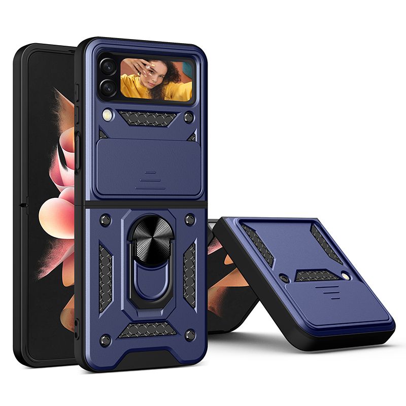 

Чехол с кольцом Bumper Case для Samsung Galaxy Flip 4 (синий)