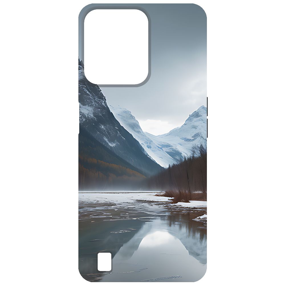 

Чехол-накладка Krutoff Soft Case Весенняя оттепель для Realme C31 черный
