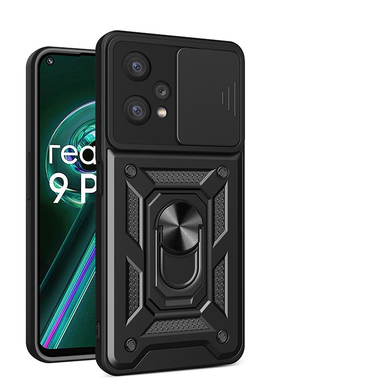 

Чехол с кольцом Bumper Case для Realme 9 Pro (черный)