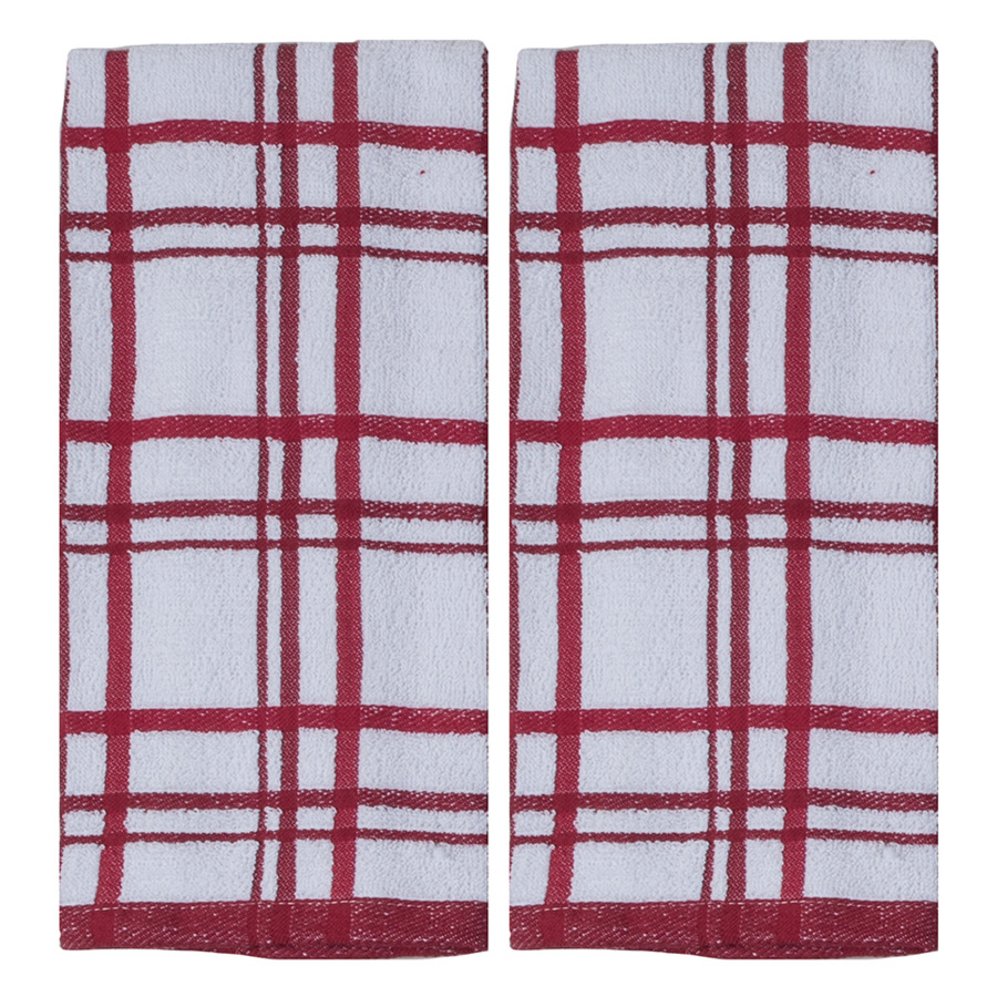 

Набор из 2х полотенец кухонных Kay Dee Designs Клетка 40х66 см, красные, хлопок