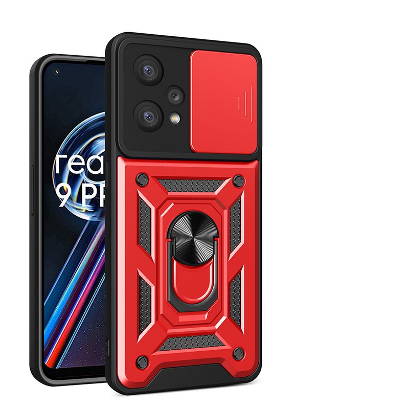 

Чехол с кольцом Bumper Case для Realme 9 Pro+ (красный)