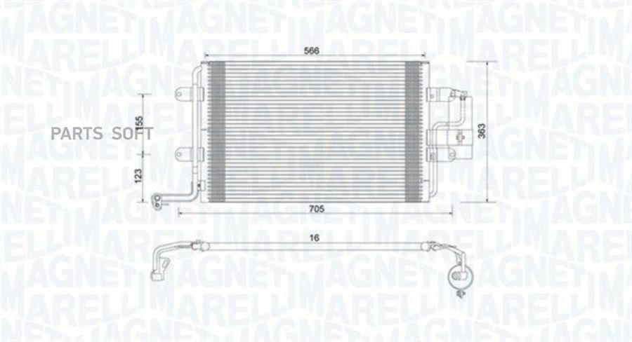 Радиатор Кондиционера [550x383] MAGNETI MARELLI  350203735000