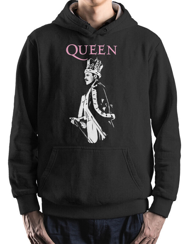 

Худи мужское Dream Shirts Фредди Меркьюри Queen черное 52 RU, Фредди Меркьюри Queen