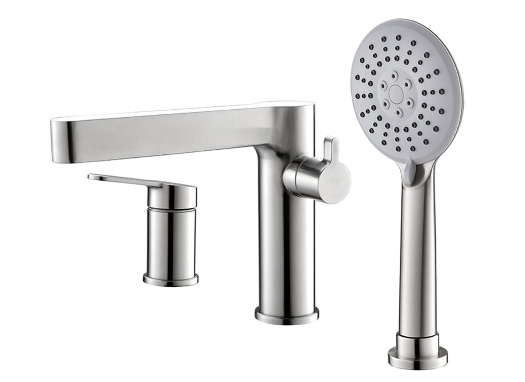 

Смеситель на борт ванны BELBAGNO DELTA DEL-BVD3-IN, Серебристый