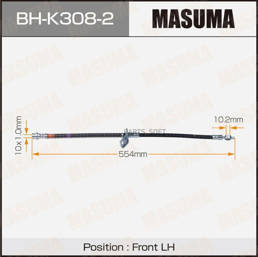 

Шланг тормозной MASUMA HYUNDAI- /front/ ELANTRA IV 06- LH